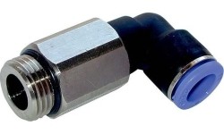 L-type quick push-in connector with external thread - 3/8" (iš.s.) - 12mm