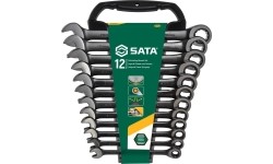 Combination ratcheting wrench set 12pcs (8-19mm) black