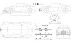 Hidraulinis keltuvas žirklinis 3t 380V