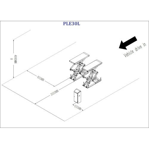 Hidraulinis keltuvas žirklinis 3t 380V