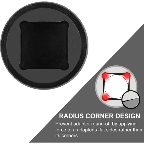 1/4" + 3/8" + 1/2" + 3/4" Impact adaptors set 6pcs