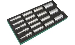 Tray. 1/2" Dr. Deep socket set 17pcs 6pt