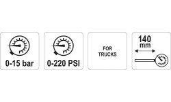 Manometras su metaline kojele 0-15 bar