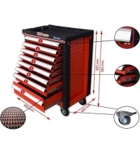 Tool trolley 8 drawers, red