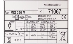Suvirinimo aparatas FORBY® HD MIGMAN 330 M (pramoninis) MADE IN THE CZECH REPUBLIC