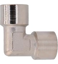 L-type connector M. Internal thread 3/8" x 3/8"