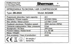 Oil reciprocating compressor 24l 8 bar AC2420