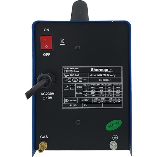 Sherman MIG 200 Speedy inverter welding machine
