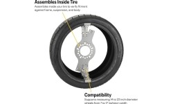 Wheel and tire fitment compatibility gauge (5 lug)