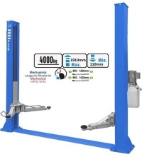 Hidraulinis dviejų kolonų keltuvas su mechaniniais fiksatoriais (su prailg. letenomis) 4t - 4.0t, 220V