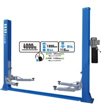 Hydraulic two post lift with mechanical safety locks, 4.0t - 4.0t, 220V