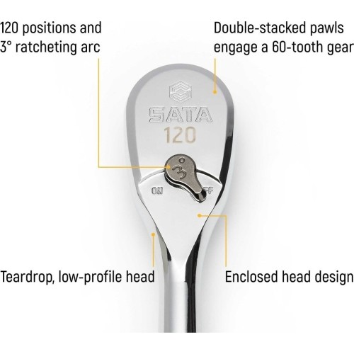 Terkšlė su metaline rankena 1/4" 60TH 120P