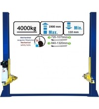 Hidraulinis dviejų kolonų keltuvas su mechaniniais saugumo fiksatoriais, 4.0t - 4.0t, 220V