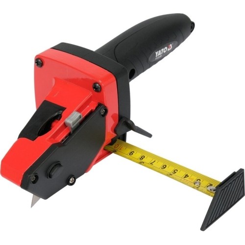 Drywall board cutting tool with measure tape