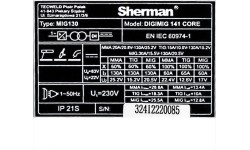 Sinerginis inverterinis suvirinimo aparatas DIGIMIG 141 CORE (suvirinimui be dujų)