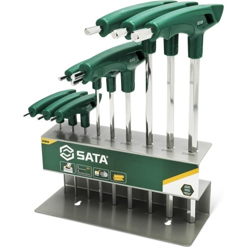 T tipo šešiakampių raktų rinkinys (H-2 - H-10) 9vnt.