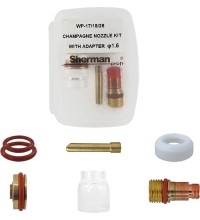 "Pyrex" T17/18/26 šampano spalvos TIG rinkinys - 1,6