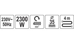 Concrete vibrator 4m 2300W