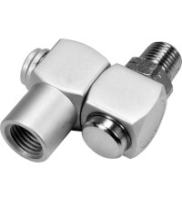 Air hose connector 1/4" (ext & int thread) swivel 360°