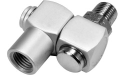 Air hose connector 1/4" (ext & int thread) swivel 360°