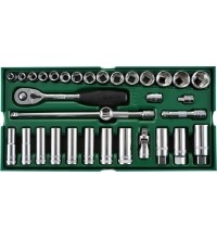 Tray. Socket set. 3/8" Dr.  33pcs.