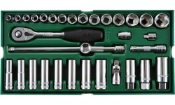 Tray. Socket set. 3/8" Dr.  33pcs.