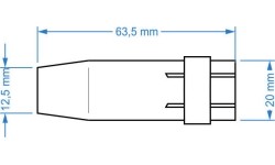 MIG/MAG TW24 conical gas nozzle