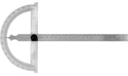 Protractor with ruler 150x200mm