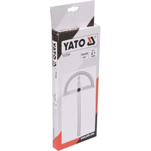 Protractor with ruler 150x200mm