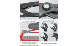 Water pump pliers KNIPEX Cobra with locking and spring 250mm