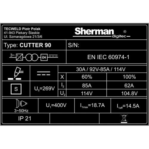 Plasma cutting machine CUTTER 110
