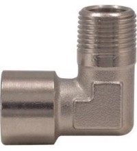 L-type connector F. Internal thread 1/8" x M. External thread 1/8"