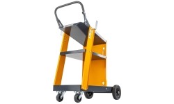 Trolley for welding machine, with shelf and space for gas cylinder (load up to 100 kg)