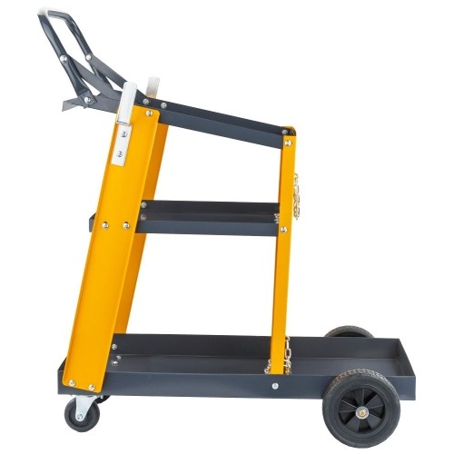 Trolley for welding machine, with shelf and space for gas cylinder (load up to 100 kg)