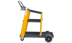 Trolley for welding machine, with shelf and space for gas cylinder (load up to 100 kg)
