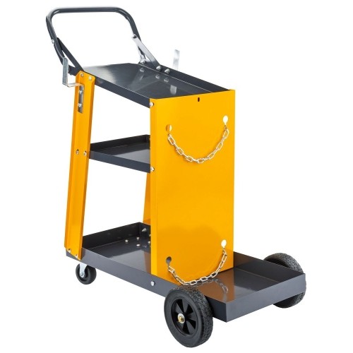 Trolley for welding machine, with shelf and space for gas cylinder (load up to 100 kg)