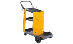 Trolley for welding machine, with shelf and space for gas cylinder (load up to 100 kg)