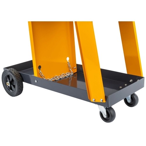 Trolley for welding machine, with shelf and space for gas cylinder (load up to 100 kg)