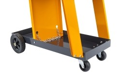 Trolley for welding machine, with shelf and space for gas cylinder (load up to 100 kg)