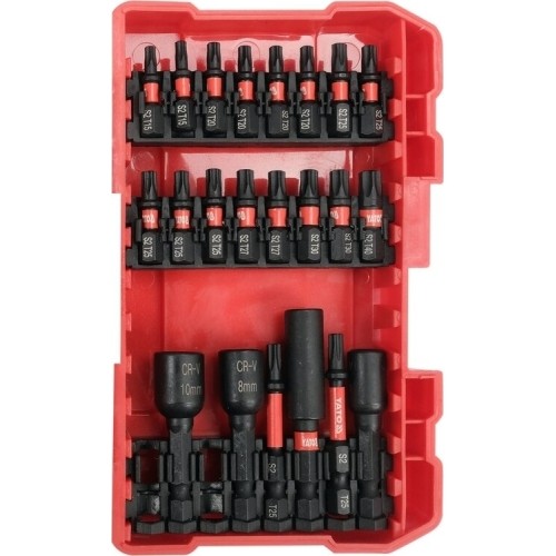 1/4" Smūginių keičiamų antgalių rinkinys (PLOKŠČIAS,PZ,PH,TORX) 54vnt.