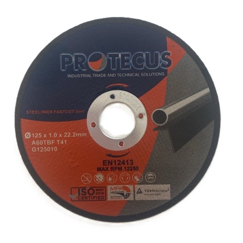 Pjovimo diskas 125x22.2 INOX, nerūd. plienui - 1.0 mm