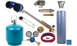 Pjovimo KOMPLEKTAS (degiklis, reduktorius, 5l deguonies, propano-butano balionai, priedai)