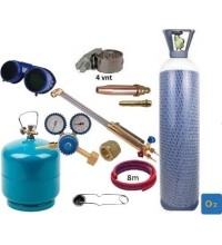 Pjovimo KOMPLEKTAS (degiklis, reduktorius, 10l deguonies, propano-butano balionai, priedai)