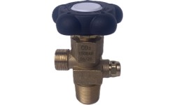 Angliarūgštės (CO2) dujų baliono ventilis su vožtuvu  (EURO veržlė W21.8)