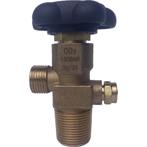 Angliarūgštės (CO2) dujų baliono ventilis su vožtuvu  (EURO veržlė W21.8)