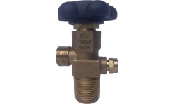 Angliarūgštės (CO2) dujų baliono ventilis su vožtuvu  (EURO veržlė W21.8)