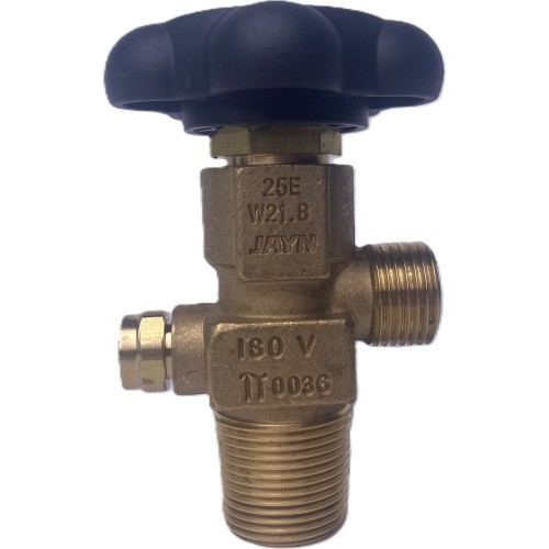 Angliarūgštės (CO2) dujų baliono ventilis su vožtuvu  (EURO veržlė W21.8)