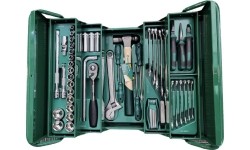 Tool box with trays and SATA tools