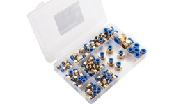 Greito jungimo vožtuvų su sriegiais rinkinys (4 - 16mm)(1/8"+1/4"+1/2") 72vnt.