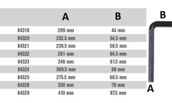 L-type hex key extra long - 12mm